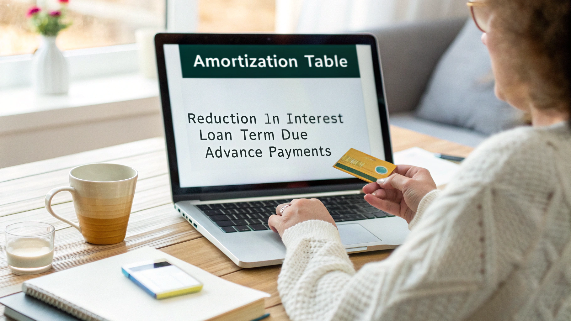 Credit card payoff calculator showing interest savings