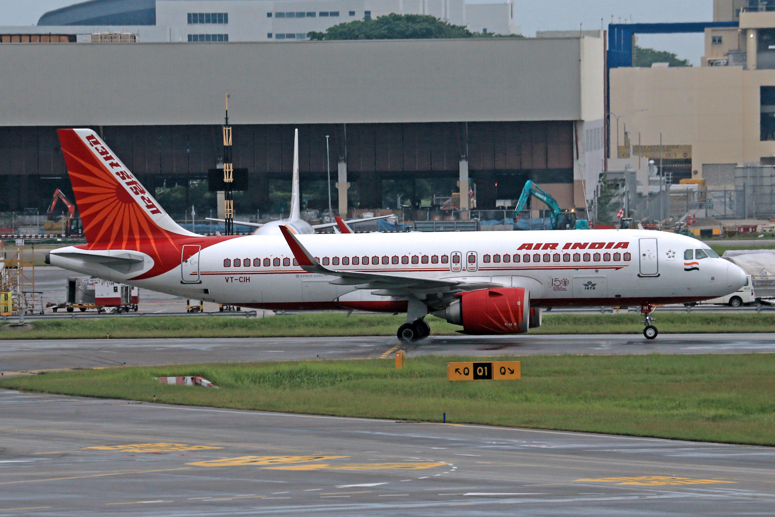 air india flight at airport terminal